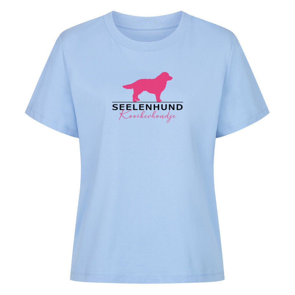 Premium Damen-Shirt "Kooikerhondje - Seelenhund" Sky Blue – hunde-shirt.de