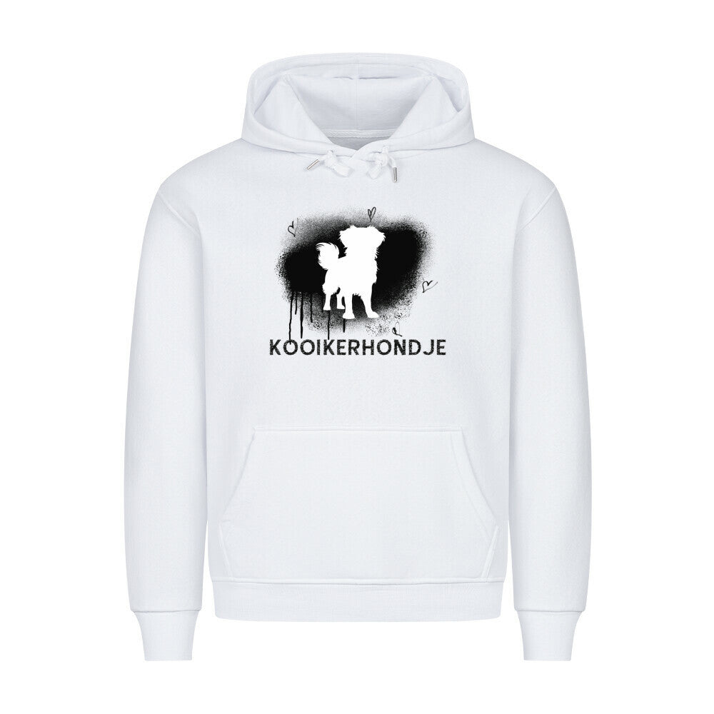 Premium Hoodie "Kooikerhondje - Brush" Weiß – hunde-shirt.de