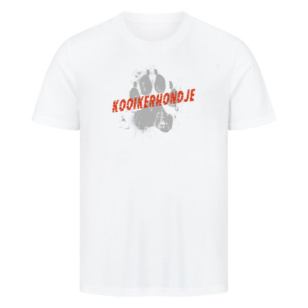 Premium T-Shirt "Kooikerhondje - PAW" Weiß – hunde-shirt.de