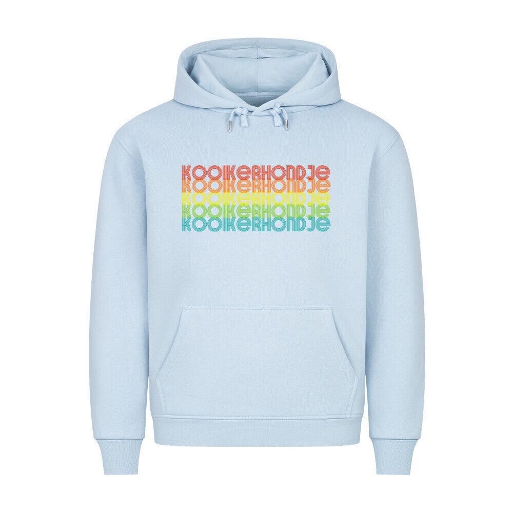 Premium Hoodie "Kooikerhondje - RETRO" Babyblau – hunde-shirt.de