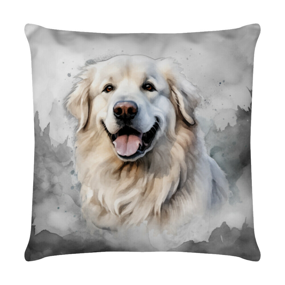 Kissen "Kuvasz - Grey" Weiß – hunde-shirt.de