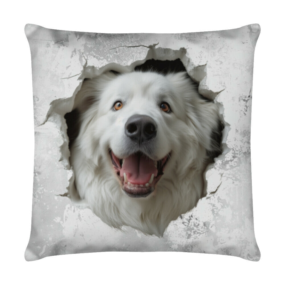 Kissen "Kuvasz - Look II" Weiß – hunde-shirt.de