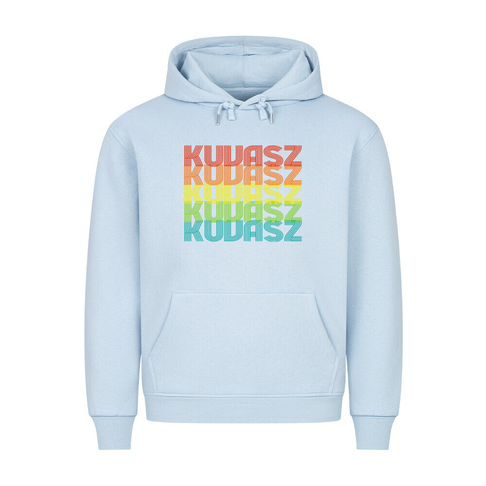 Premium Hoodie "Kuvasz - RETRO" Babyblau – hunde-shirt.de