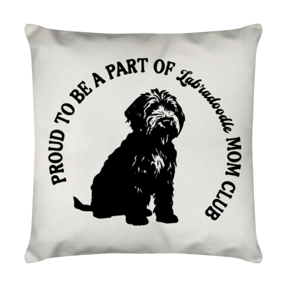 Kissen "Labradoodle - MOM CLUB" Weiß – hunde-shirt.de