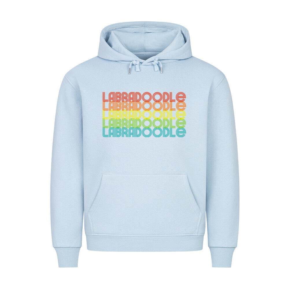 Premium Hoodie "Labradoodle - RETRO" Babyblau – hunde-shirt.de