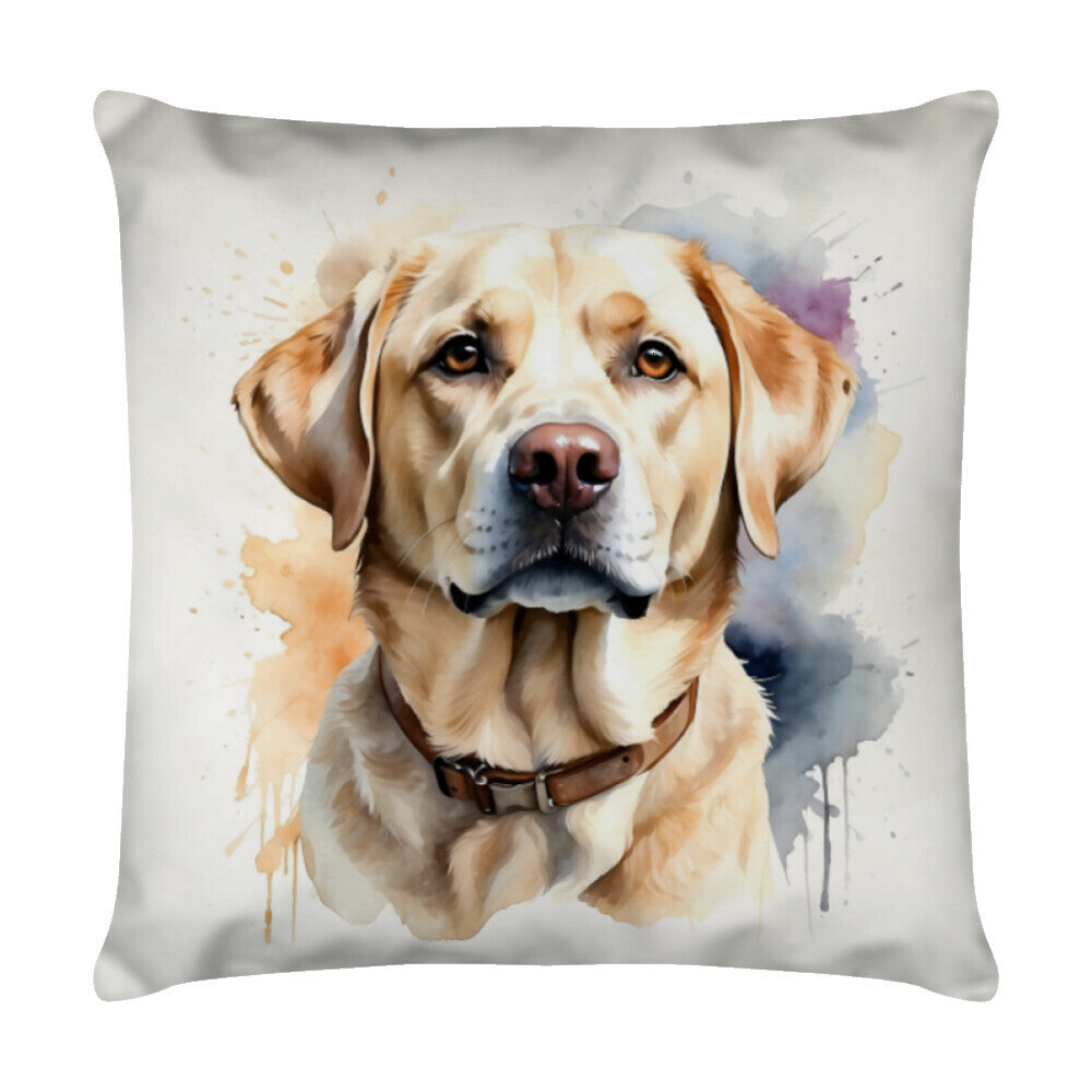 Kissen "Labrador - Splash" Weiß – hunde-shirt.de