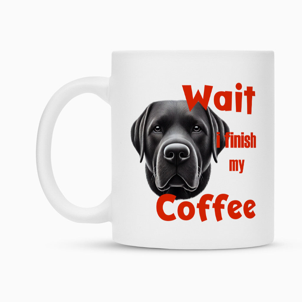 Tasse "Labrador schwarz - Wait..." – hunde-shirt.de