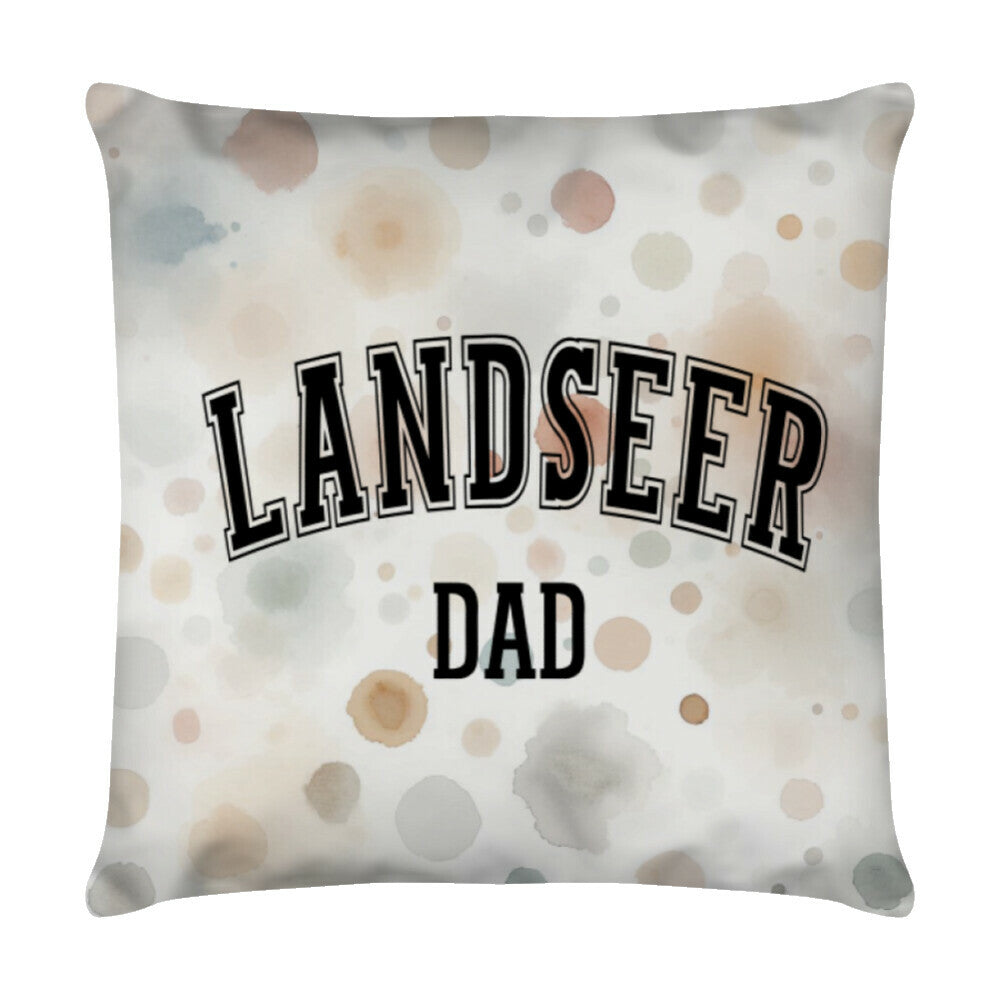 Kissen "Landseer - DAD" Weiß – hunde-shirt.de