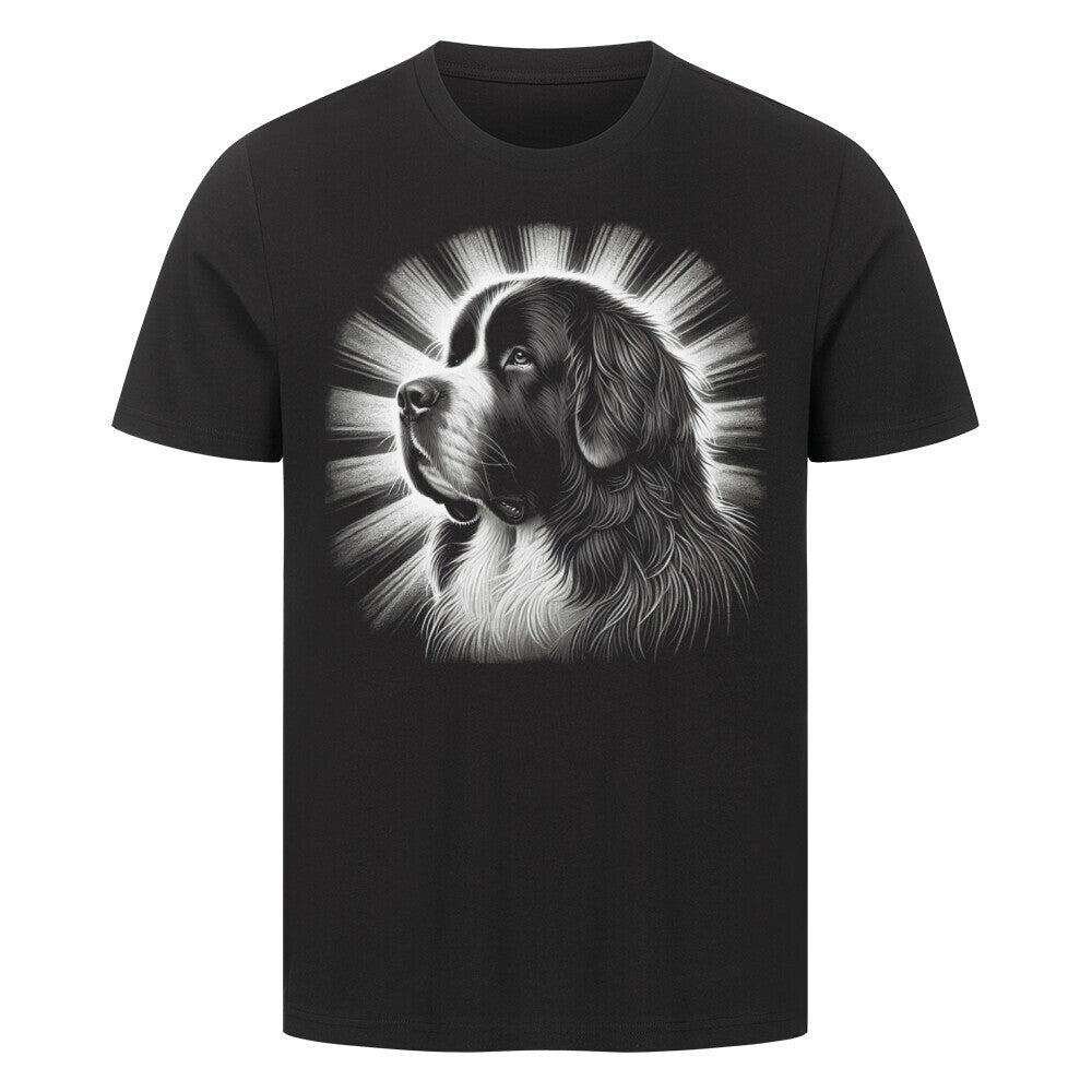 Premium T-Shirt "Landseer - Bright" Schwarz – hunde-shirt.de