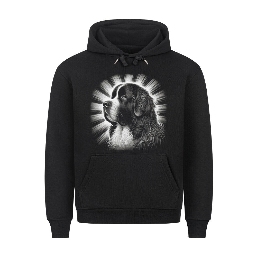 Premium Hoodie "Landseer - Bright" Schwarz – hunde-shirt.de