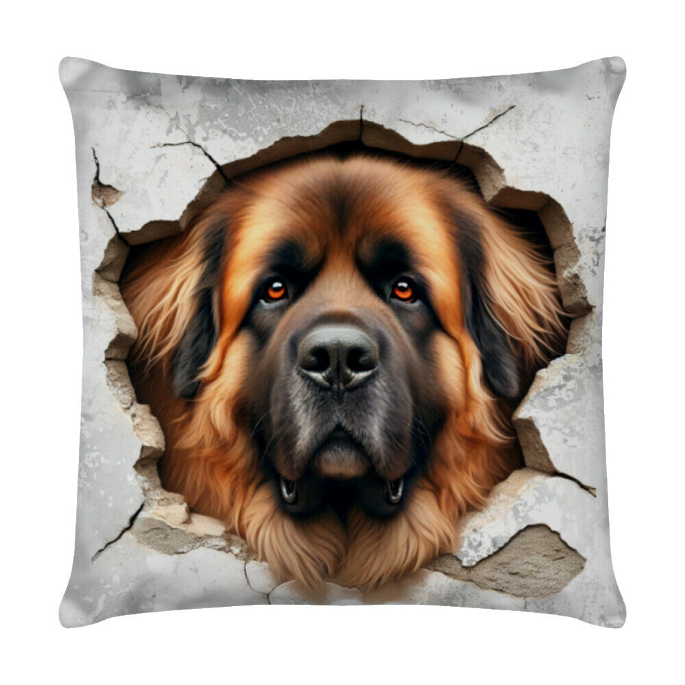 Kissen "Leonberger - Look" Weiß – hunde-shirt.de