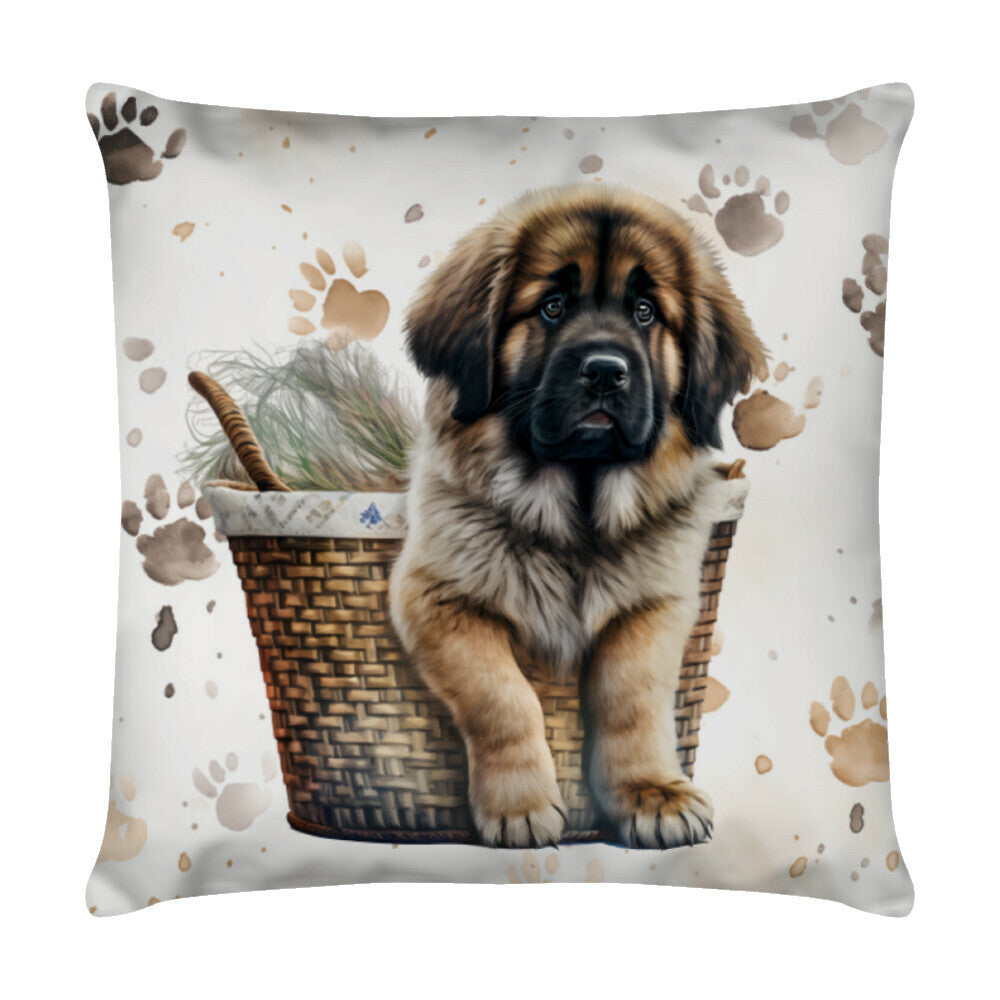 Kissen "Leonberger - Waschtag" Weiß – hunde-shirt.de