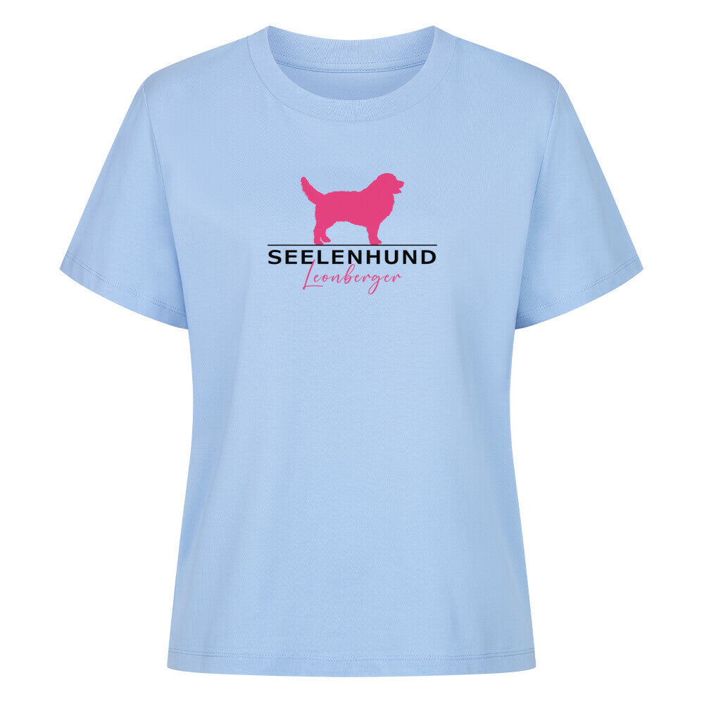 Premium Damen-Shirt "Leonberger - Seelenhund" Sky Blue – hunde-shirt.de