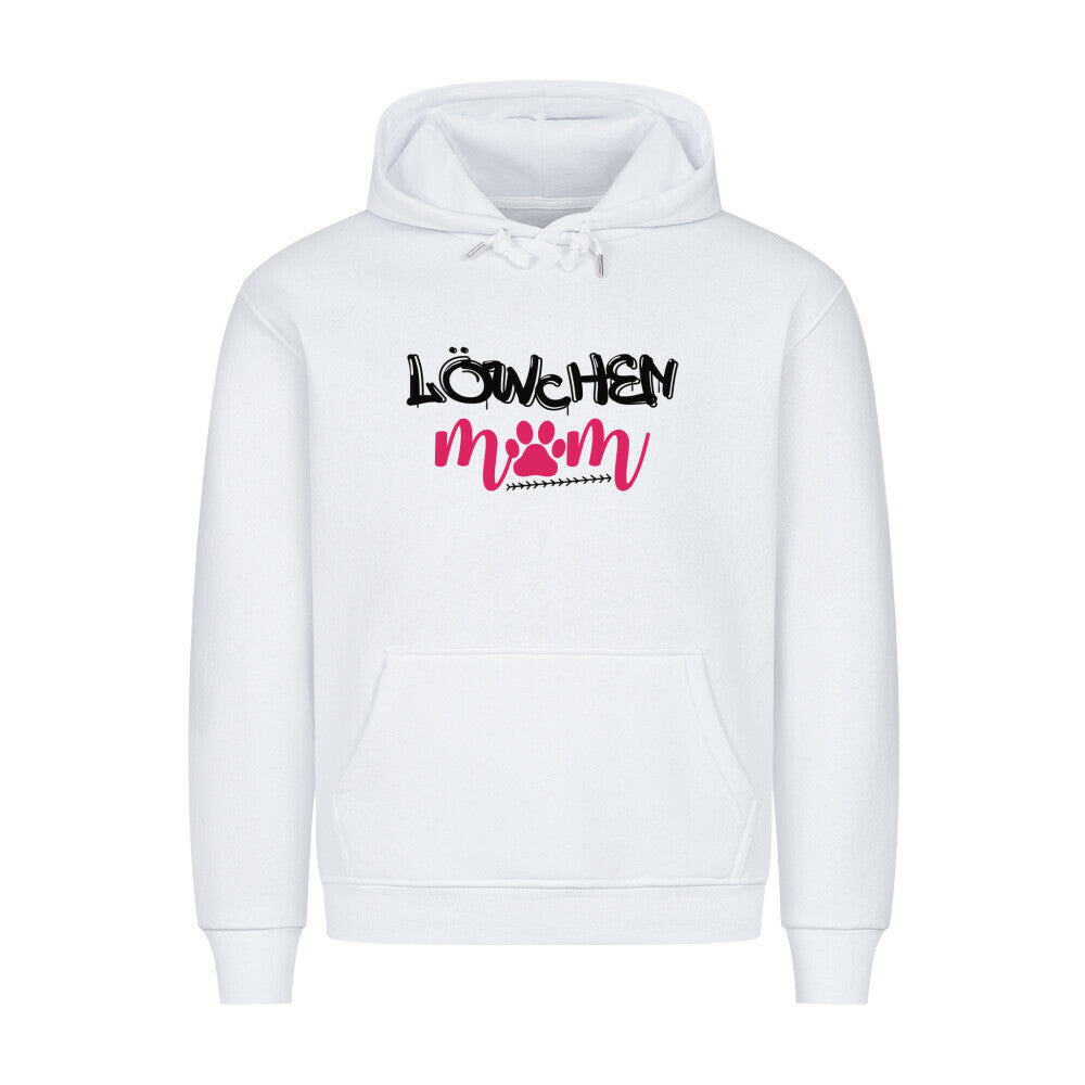 Premium Hoodie "Löwchen - Mom" Weiß – hunde-shirt.de