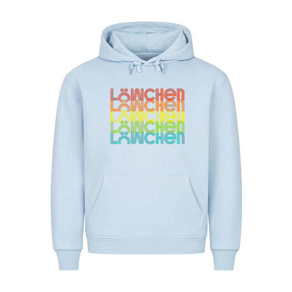 Premium Hoodie "Löwchen - RETRO" Babyblau – hunde-shirt.de