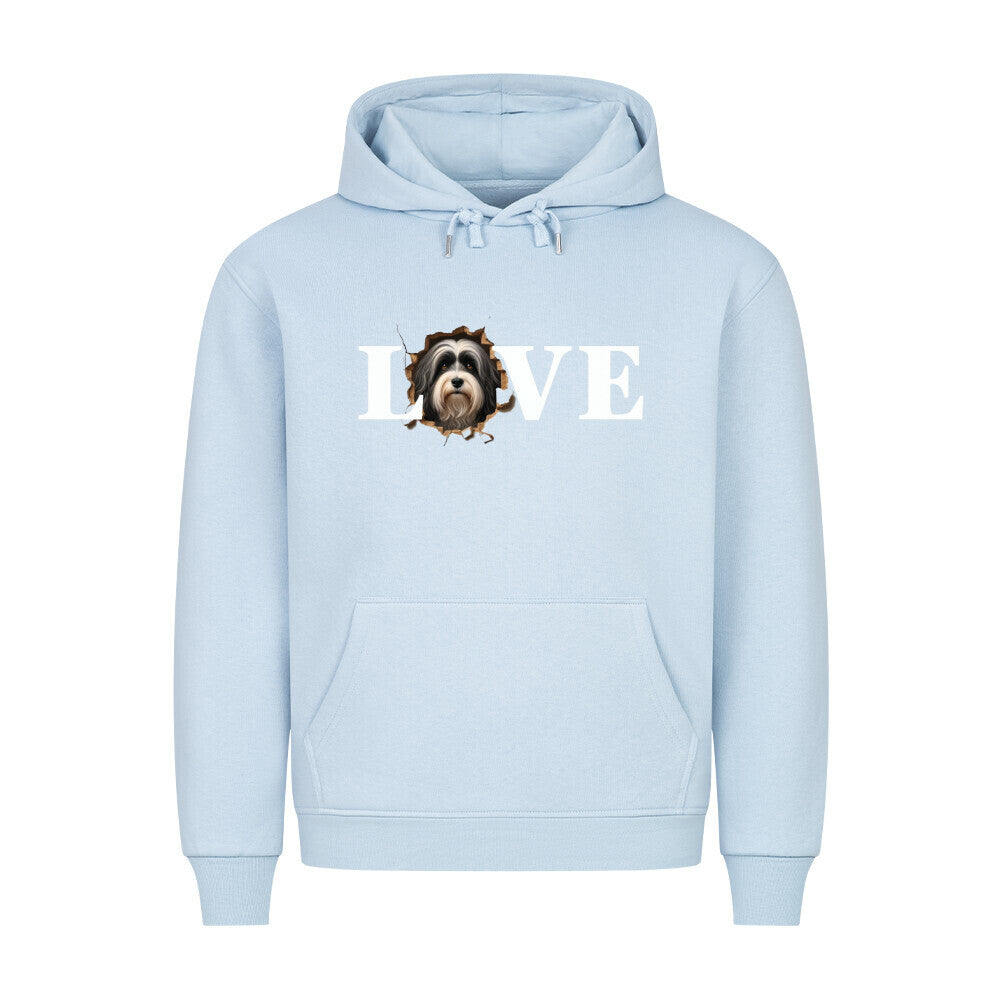 Premium Hoodie "Löwchen - LOVE" Babyblau – hunde-shirt.de