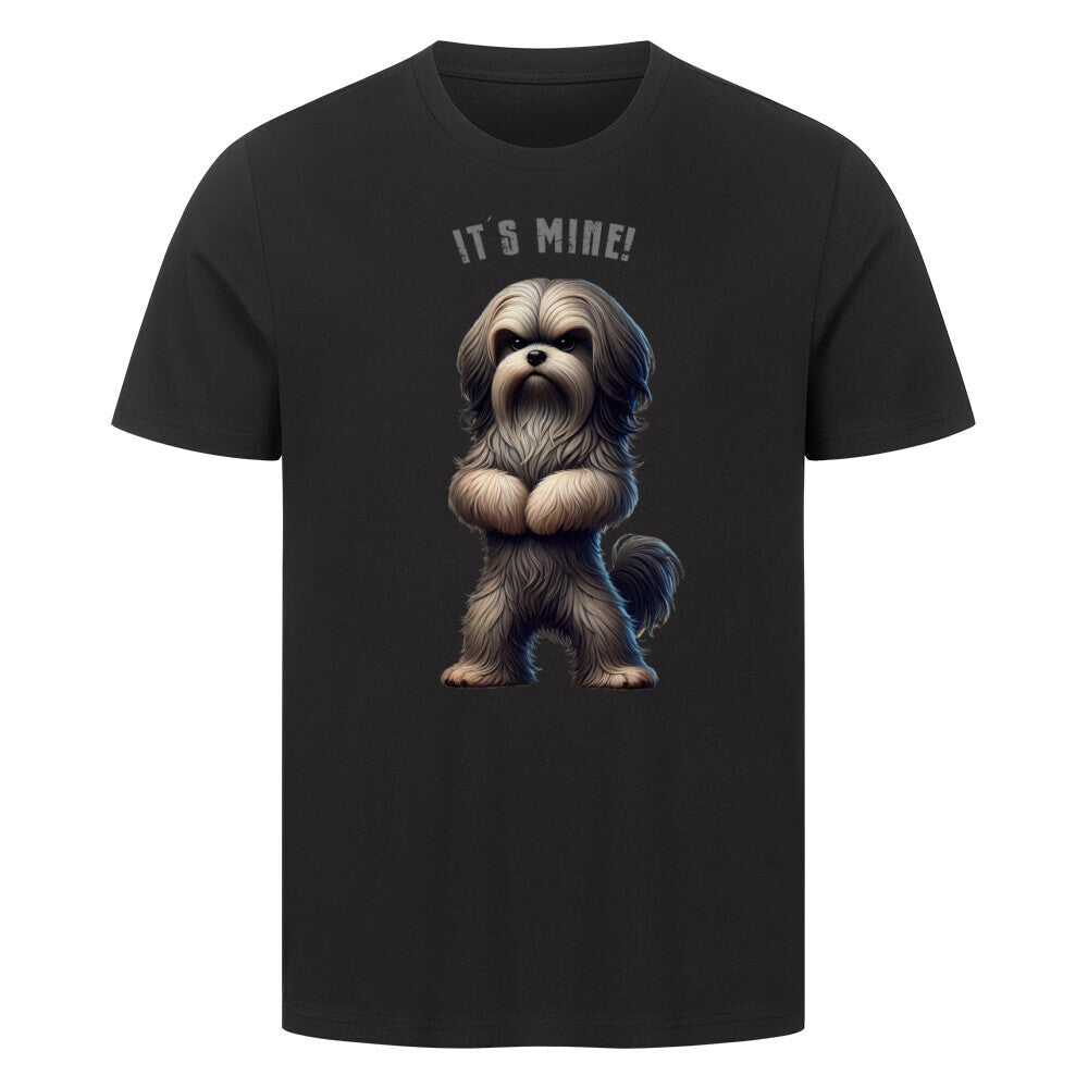 Premium T-Shirt "Löwchen - It´s mine II" Schwarz – hunde-shirt.de