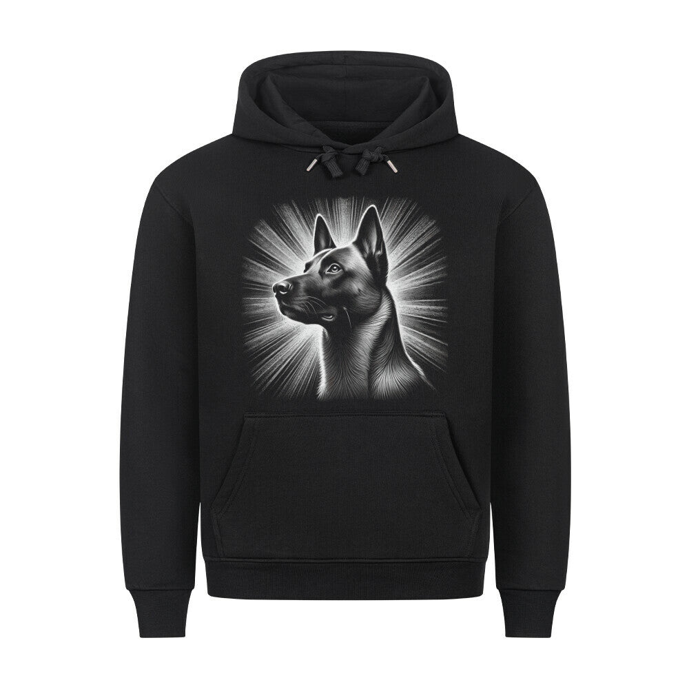 Premium Hoodie "Malinois - Shine" Schwarz – hunde-shirt.de