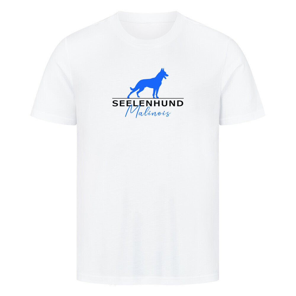 Premium T-Shirt "Malinois - Seelenhund" Weiß – hunde-shirt.de