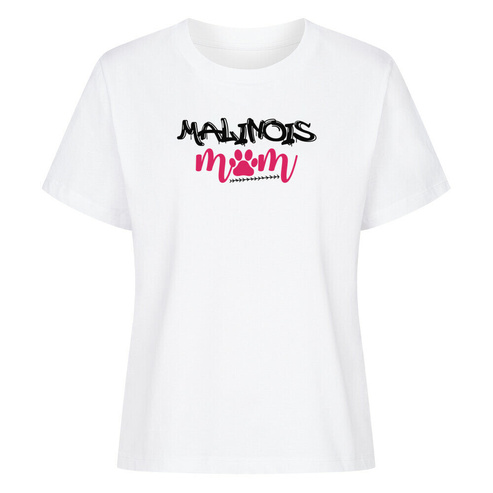 Premium Damen-Shirt "Malinois - Mom" Weiß – hunde-shirt.de