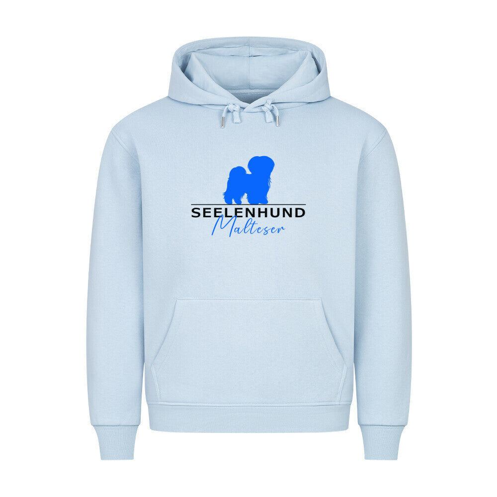 Premium Hoodie "Malteser - Seelenhund" Babyblau – hunde-shirt.de