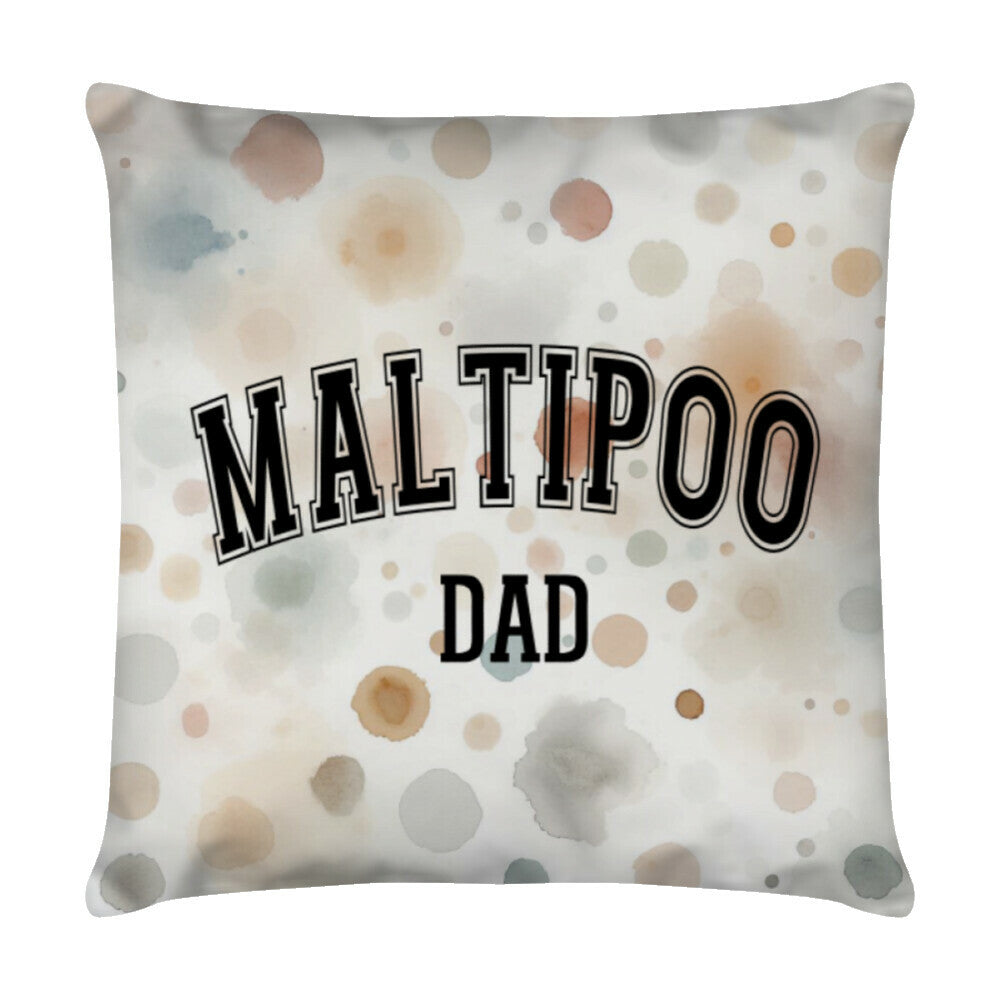 Kissen "Maltipoo - DAD" Weiß – hunde-shirt.de