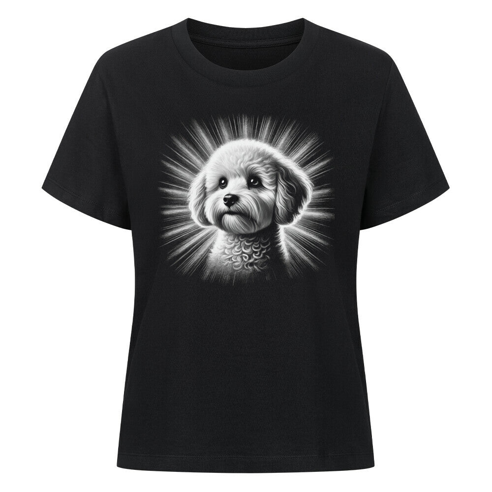 Premium Damen-Shirt "Maltipoo - Shine" Schwarz – hunde-shirt.de