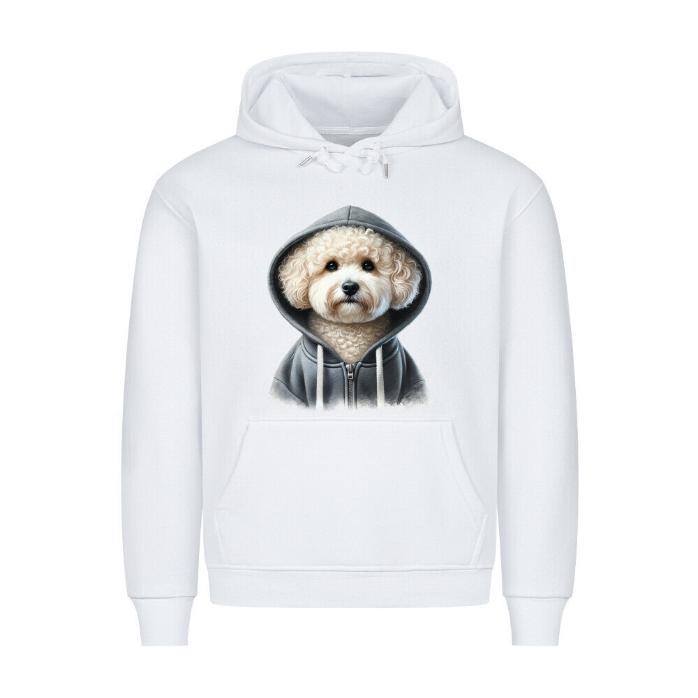 Premium Hoodie "Maltipoo - Hooded" Weiß – hunde-shirt.de