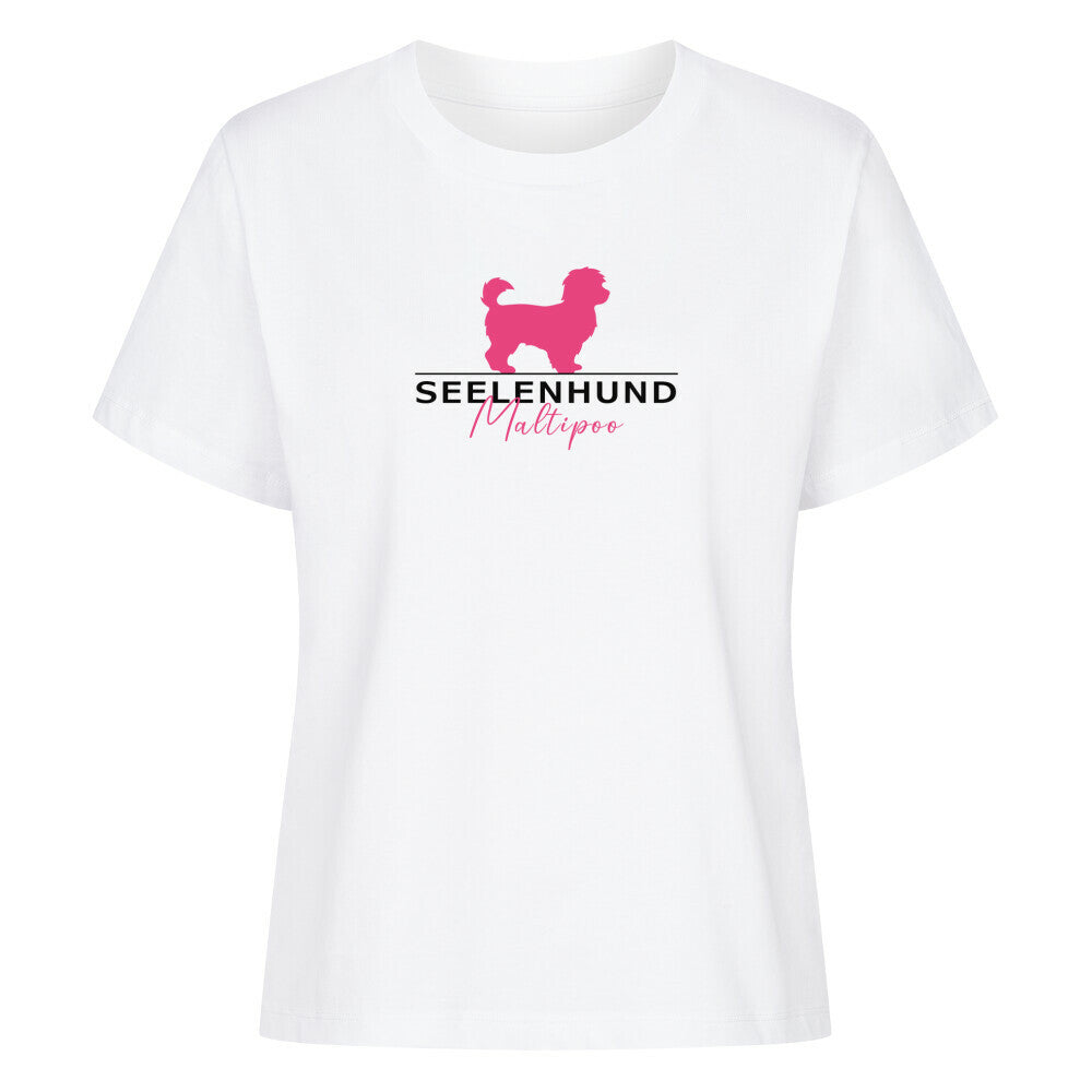 Premium Damen-Shirt "Maltipoo - Seelenhund" Weiß – hunde-shirt.de