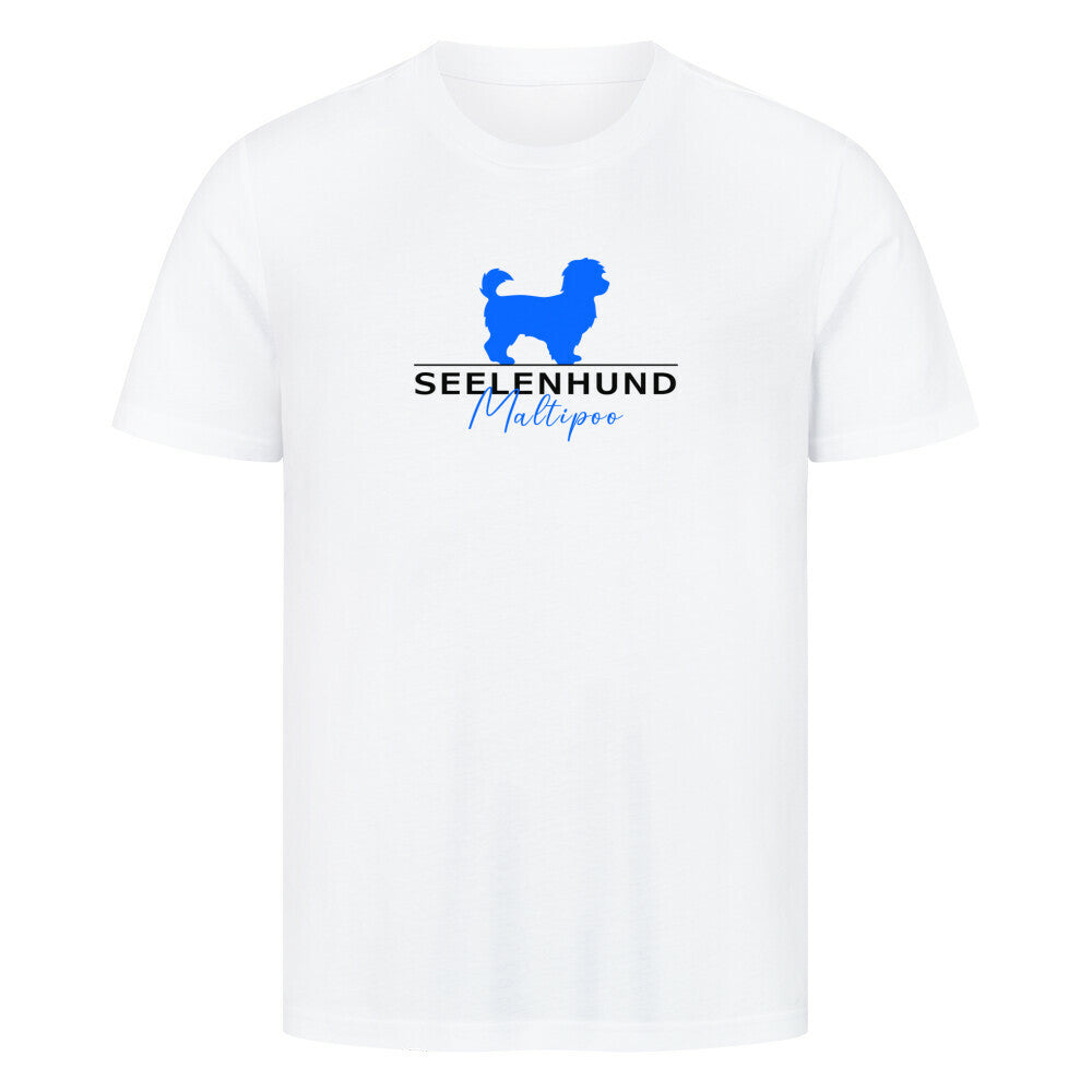 Premium T-Shirt "Maltipoo - Seelenhund" Weiß – hunde-shirt.de