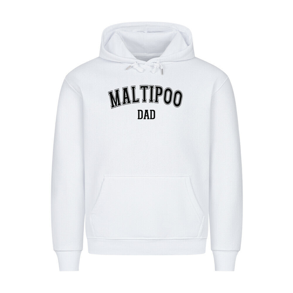 Premium Hoodie "Maltipoo - DAD" Weiß – hunde-shirt.de