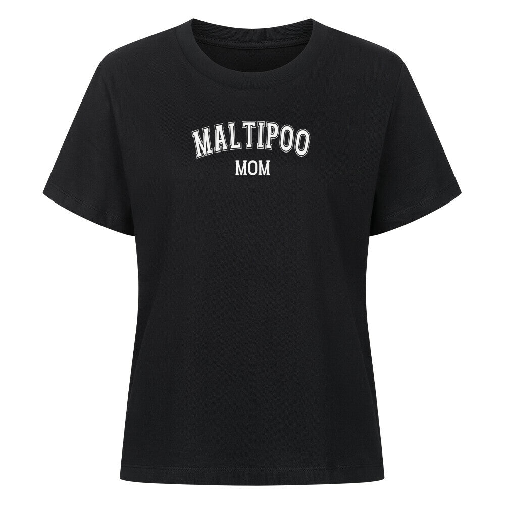 Premium Damen-Shirt "Maltipoo - MOM" Schwarz – hunde-shirt.de