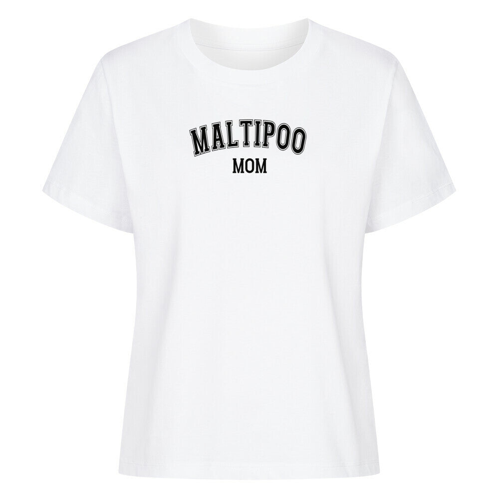 Premium Damen-Shirt "Maltipoo - MOM" Weiß – hunde-shirt.de