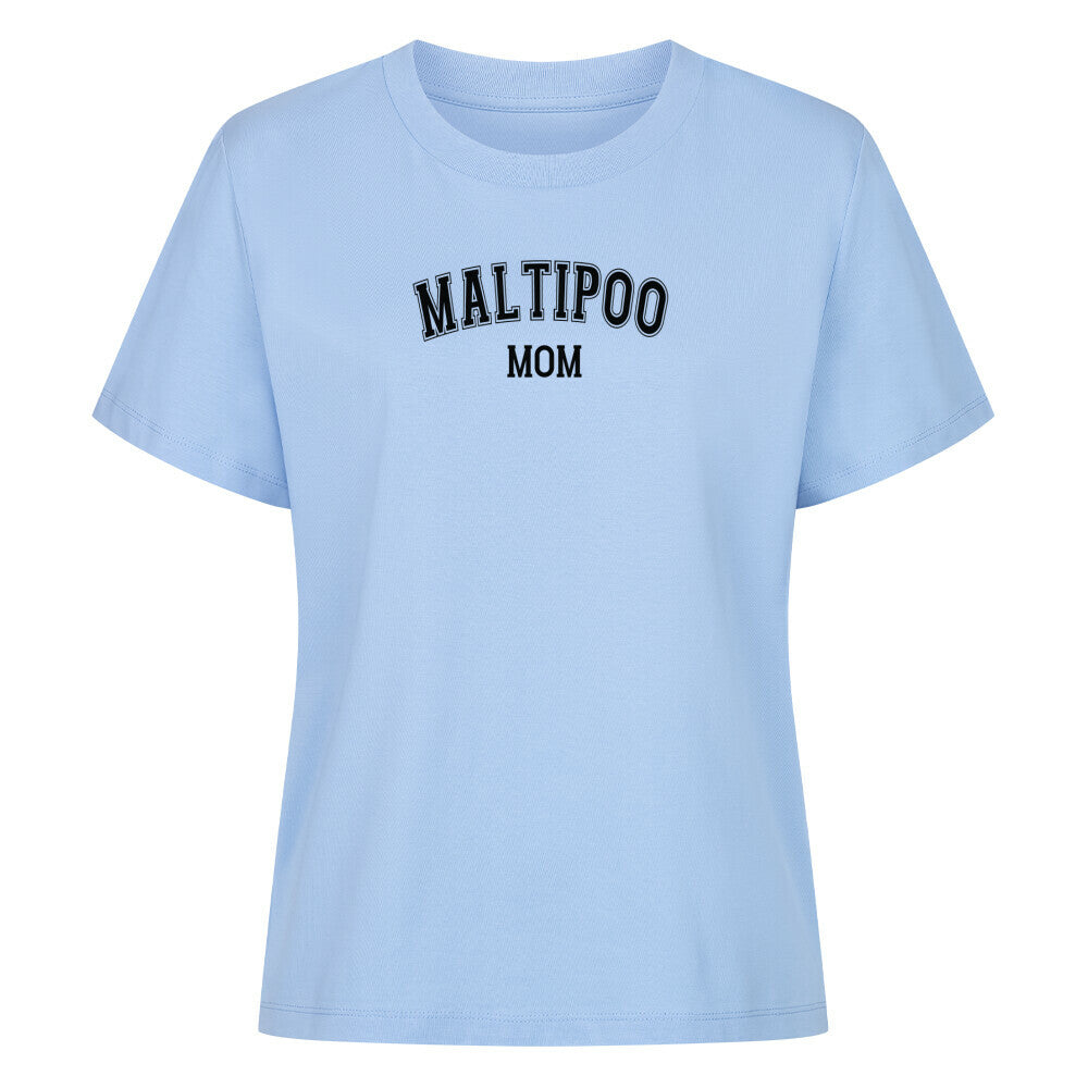Premium Damen-Shirt "Maltipoo - MOM" Sky Blue – hunde-shirt.de