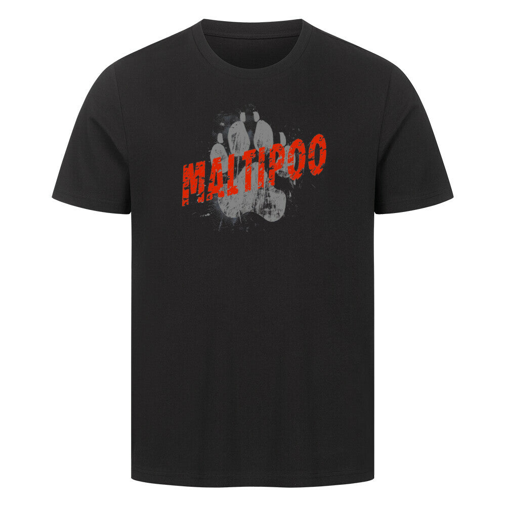 Premium T-Shirt "Maltipoo - PAW" Schwarz – hunde-shirt.de