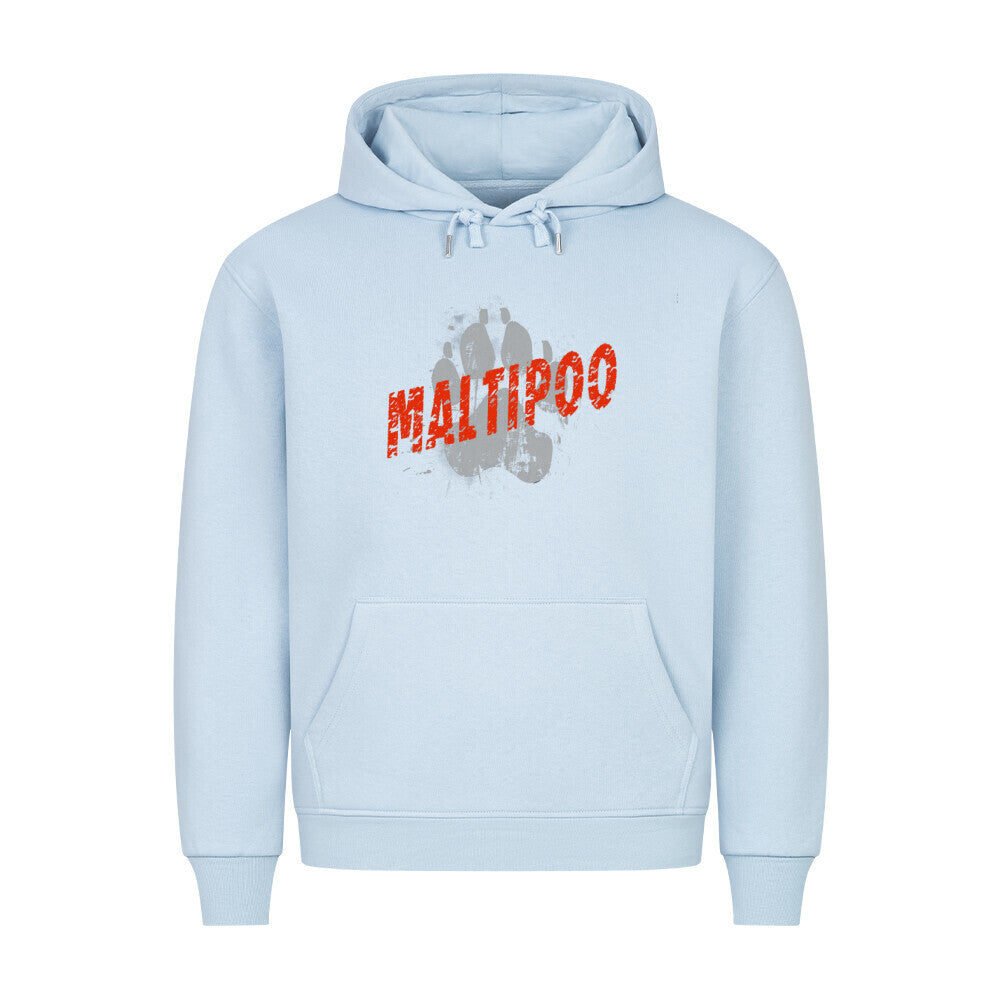 Premium Hoodie "Maltipoo - PAW" Babyblau – hunde-shirt.de