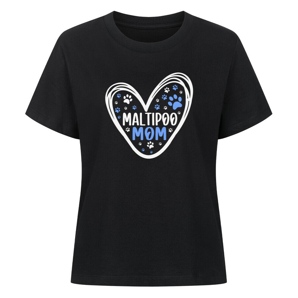 Premium Damen-Shirt "Maltipoo - Mom" Schwarz – hunde-shirt.de