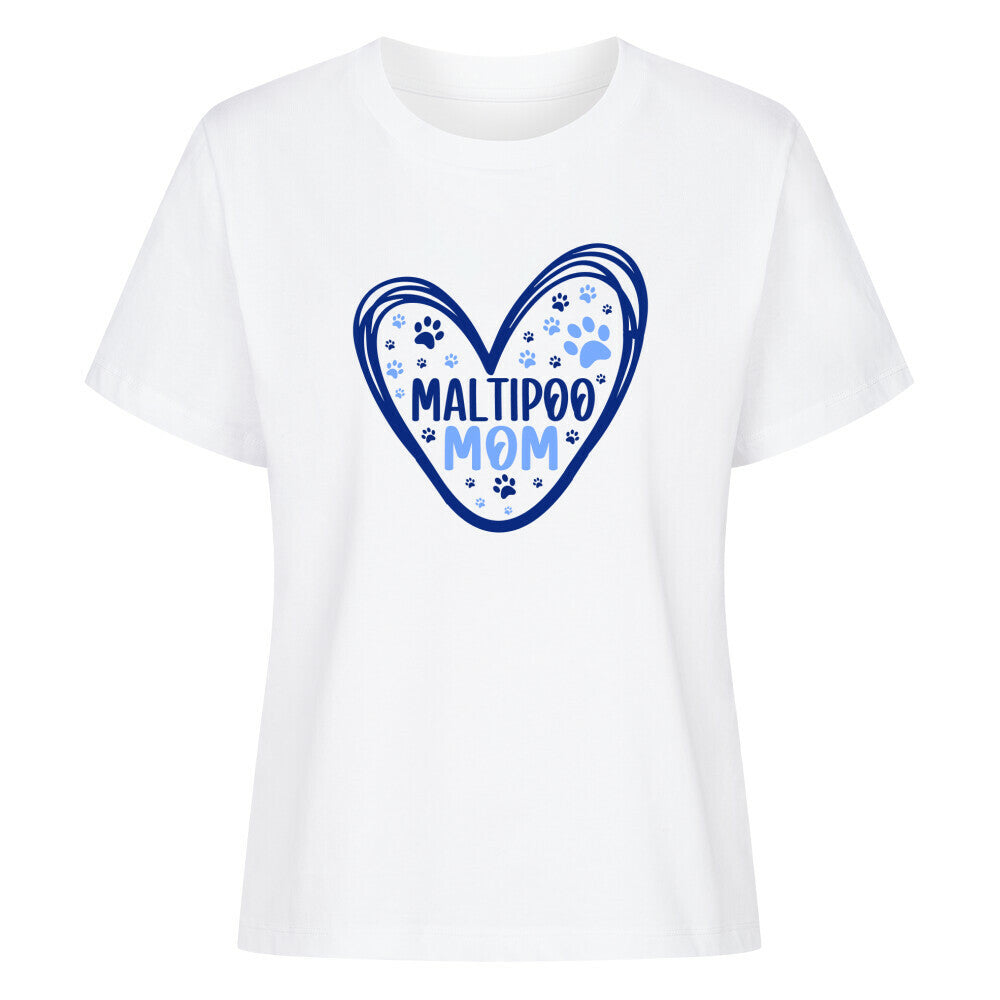 Premium Damen-Shirt "Maltipoo - Mom" Weiß – hunde-shirt.de