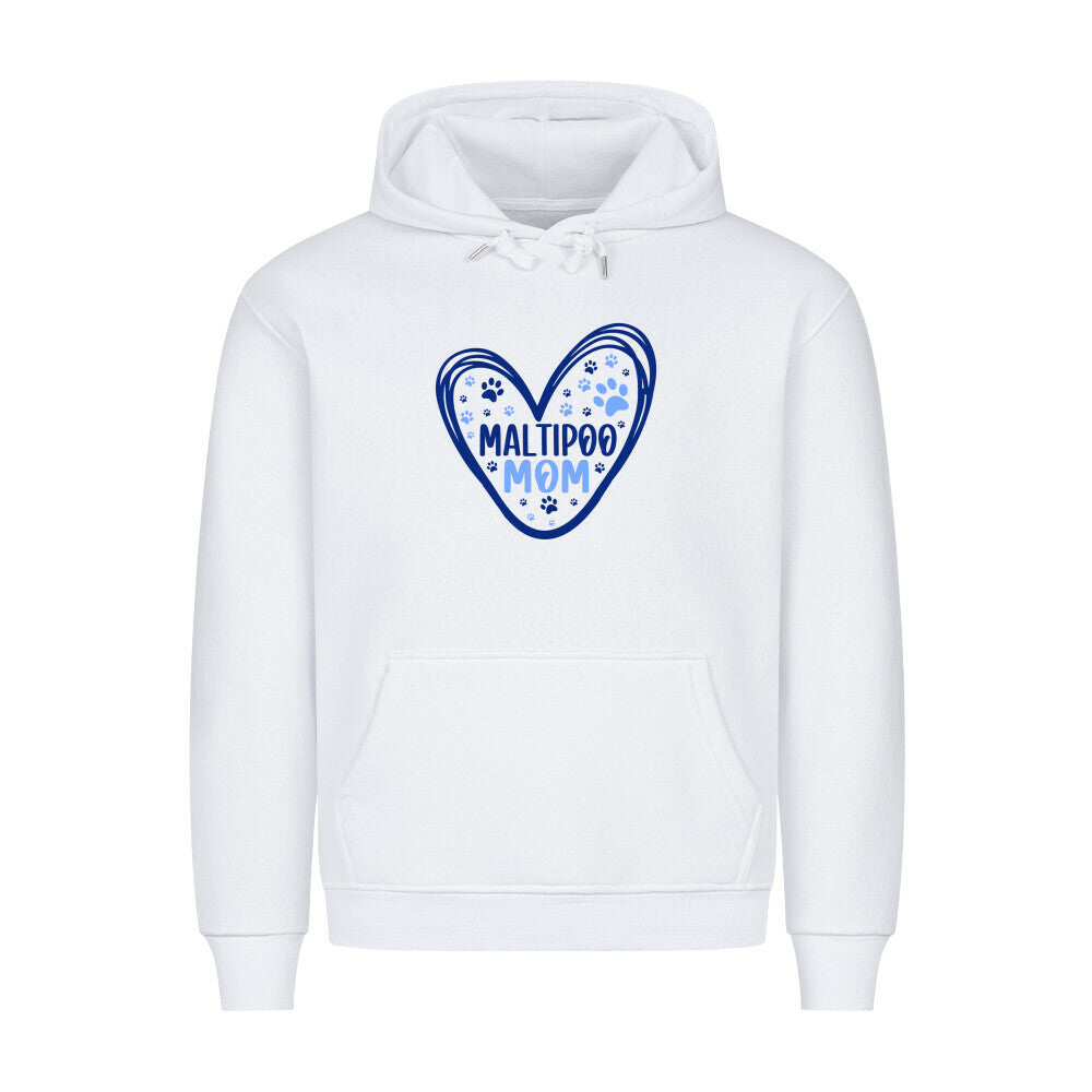 Premium Hoodie "Maltipoo - Mom" Weiß – hunde-shirt.de