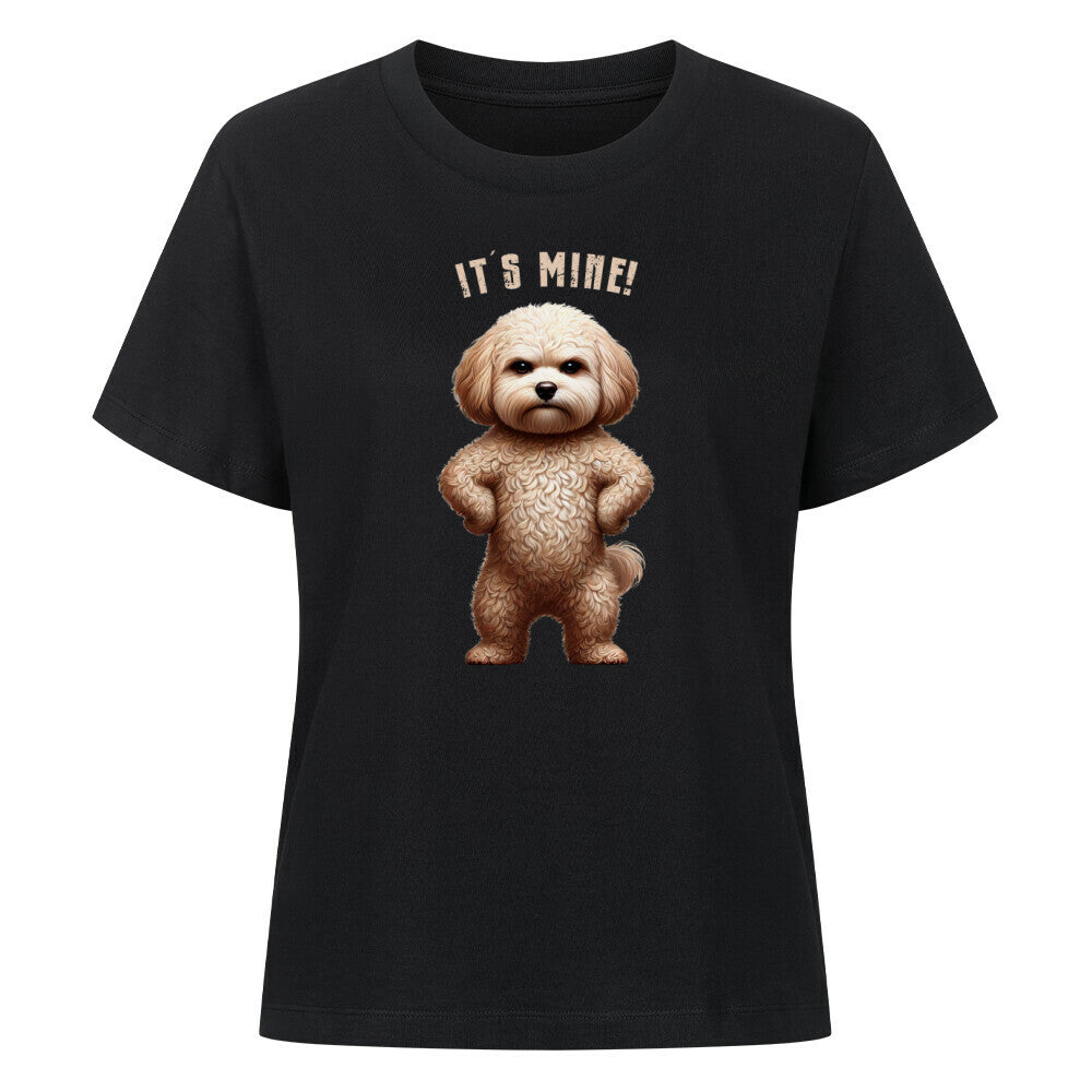 Premium Damen-Shirt "Maltipoo - It´s mine!" Schwarz – hunde-shirt.de