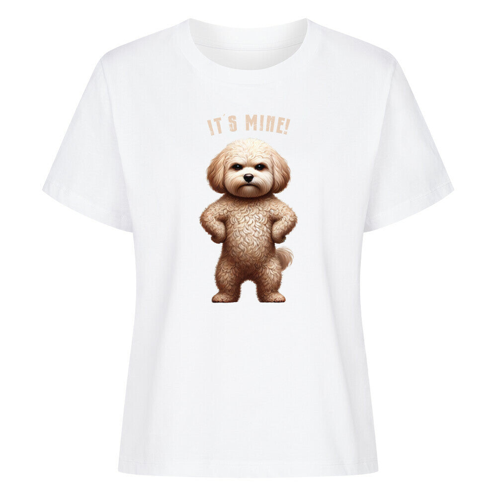 Premium Damen-Shirt "Maltipoo - It´s mine!" Weiß – hunde-shirt.de