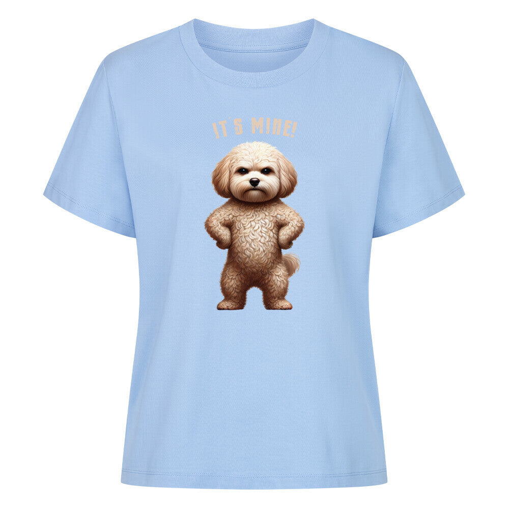 Premium Damen-Shirt "Maltipoo - It´s mine!" Sky Blue – hunde-shirt.de