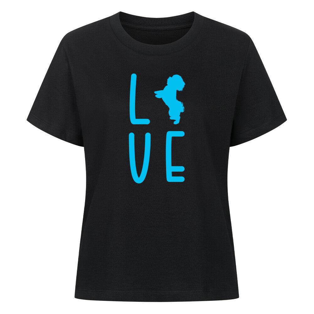 Premium Damen-Shirt "Maltipoo - Love" Schwarz – hunde-shirt.de