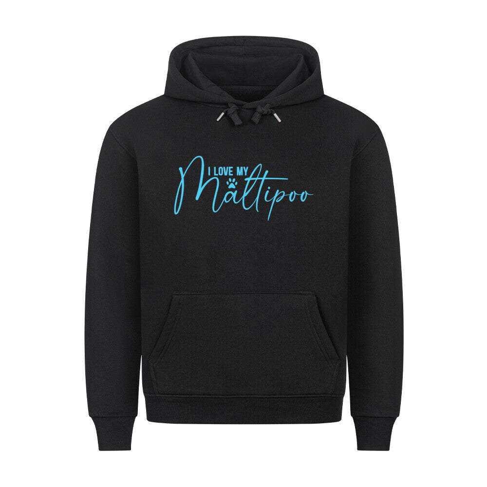 Premium Hoodie "Maltipoo - I love my..." Schwarz – hunde-shirt.de