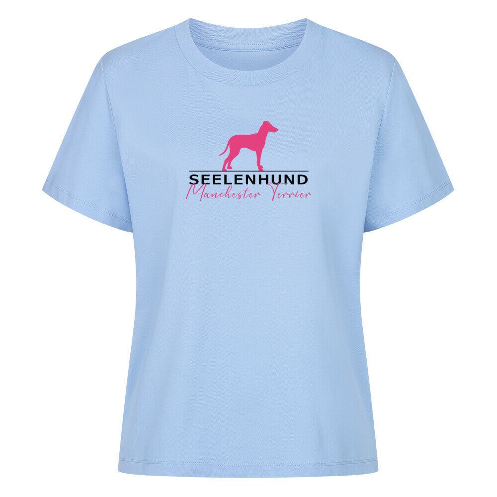 Premium Damen-Shirt "Manchester Terrier - Seelenhund" Sky Blue – hunde-shirt.de