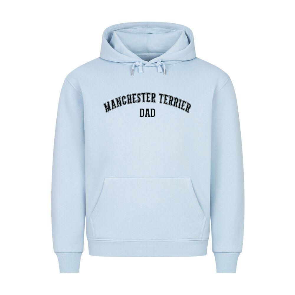 Premium Hoodie "Manchester Terrier - DAD" Babyblau – hunde-shirt.de