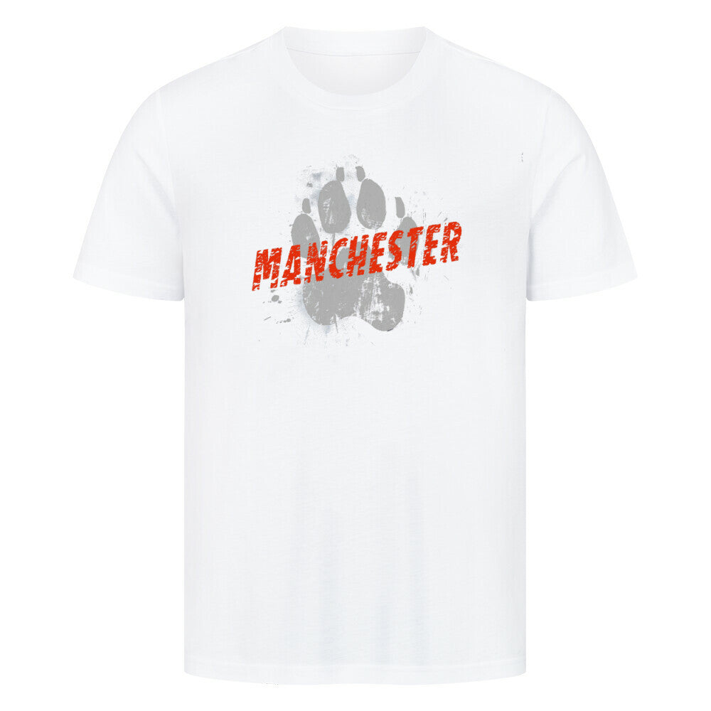 Premium T-Shirt "Manchester Terrier - PAW" Weiß – hunde-shirt.de