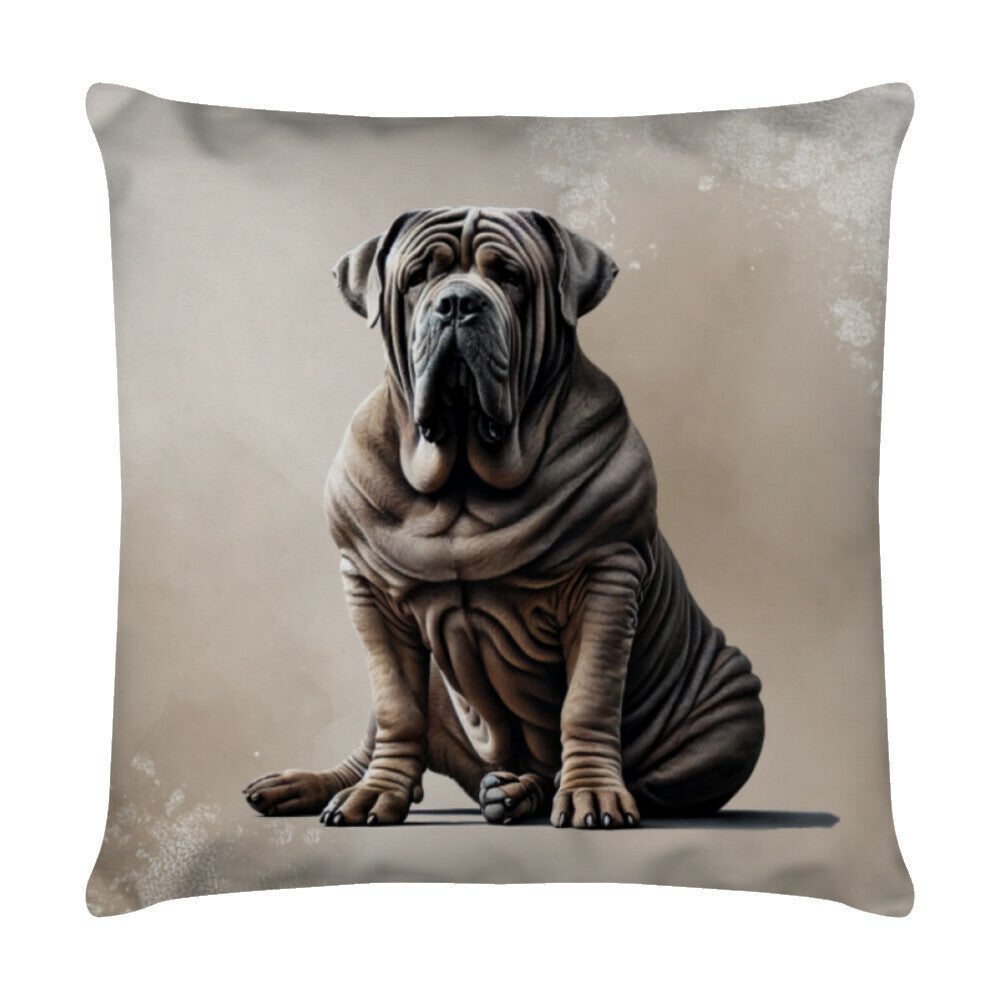 Kissen "Mastino - Sitz..." Weiß – hunde-shirt.de