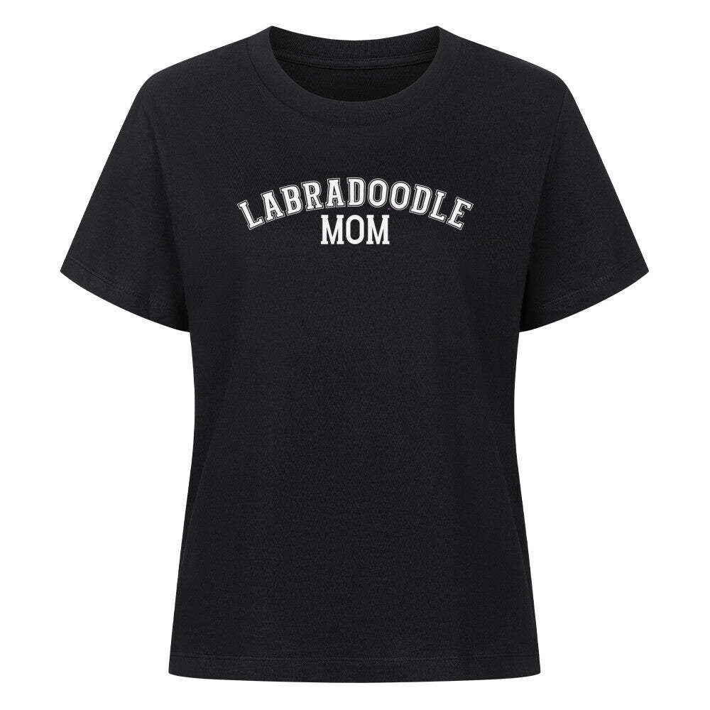 Premium Damen-Shirt "Labradoodle - MOM" Schwarz – hunde-shirt.de