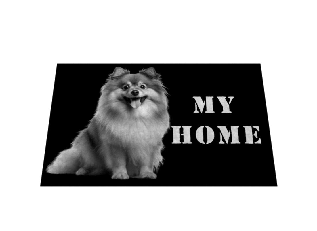 Fußmatte "Mittelspitz - MY HOME" – hunde-shirt.de